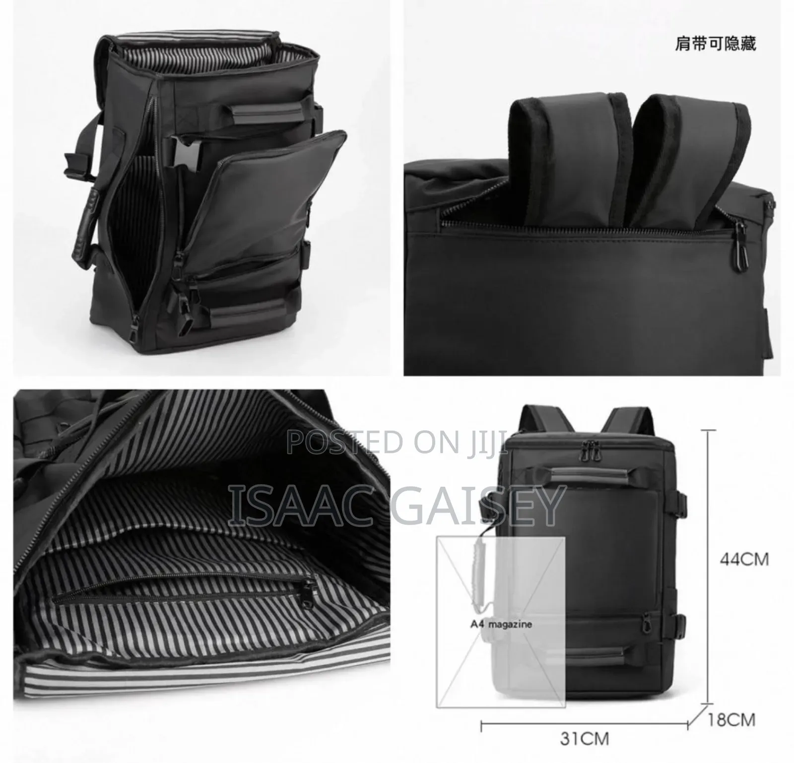 Fashionable 3-dimensional Multi-purpose Travel Backpack/Storagehandbag