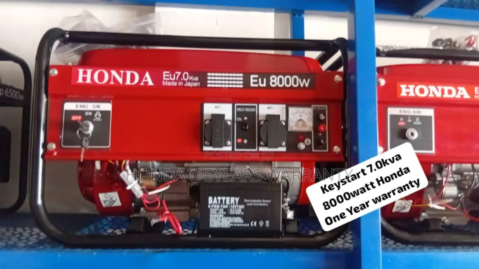 7.0kva Honda 8000watt Petrol Generator Keystart Petrol 7.0kv