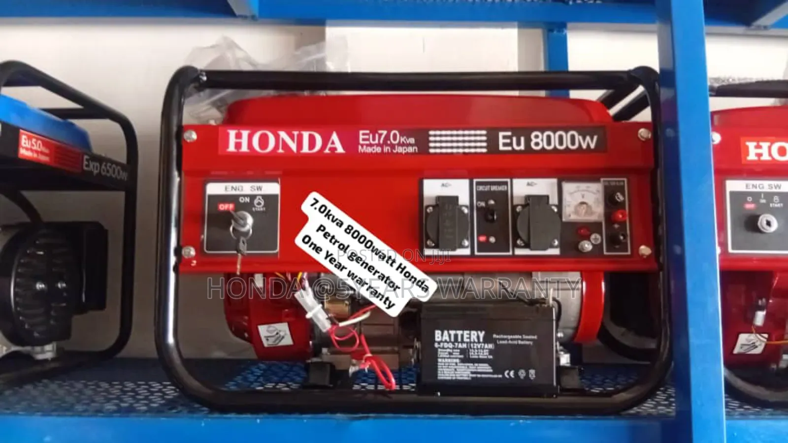 Keystart Honda 7.0kva 8000watt Petrol Generator Honda 7.0kva