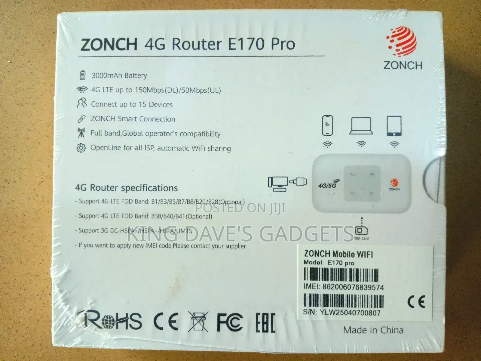 Zonch 4g/5g Universal Pocket Wifi
