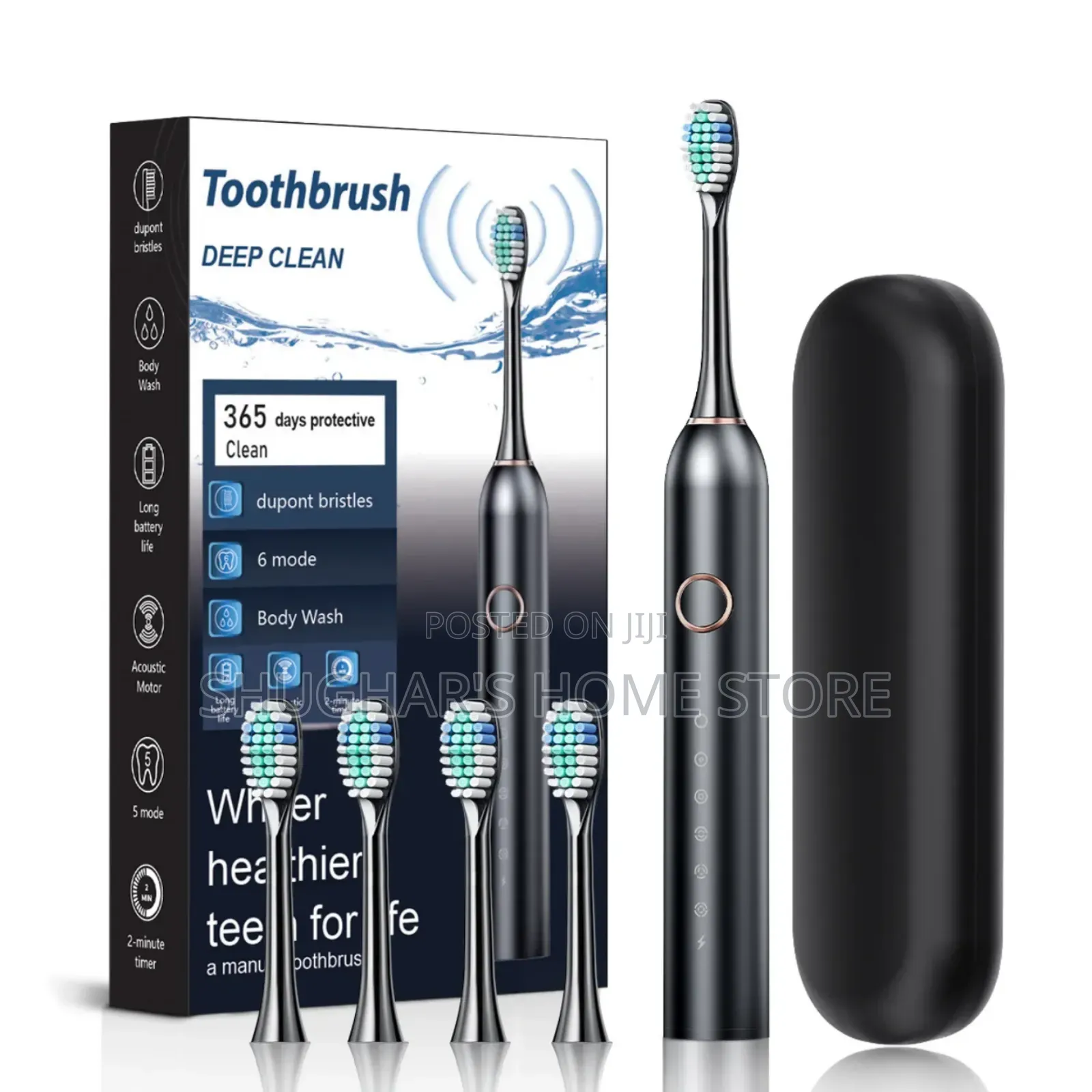 Electric Toothbrush With 4 Heads
