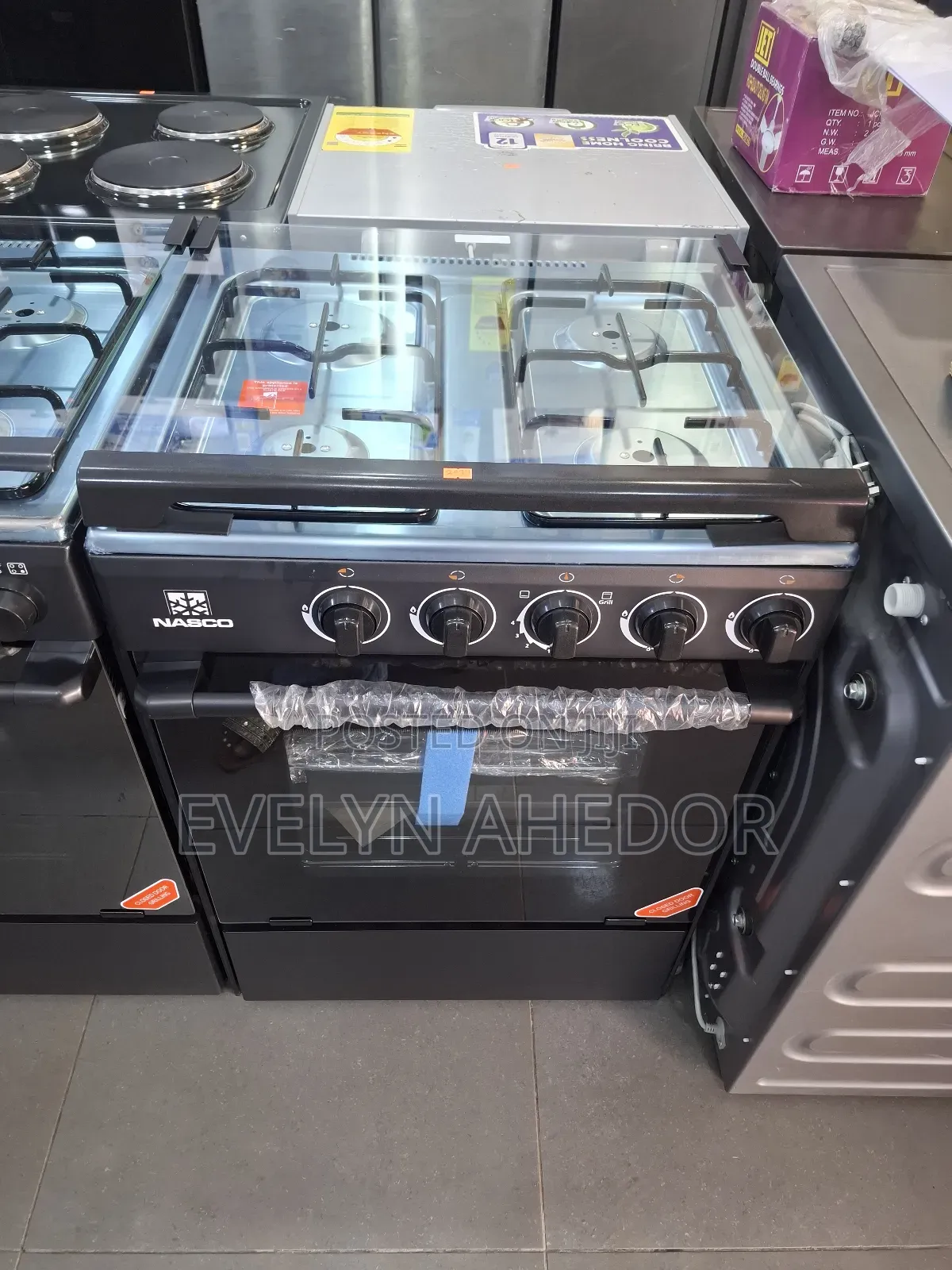 Nasco 4 Burners Gas Cooker 60by60 With Oven and Grill Available