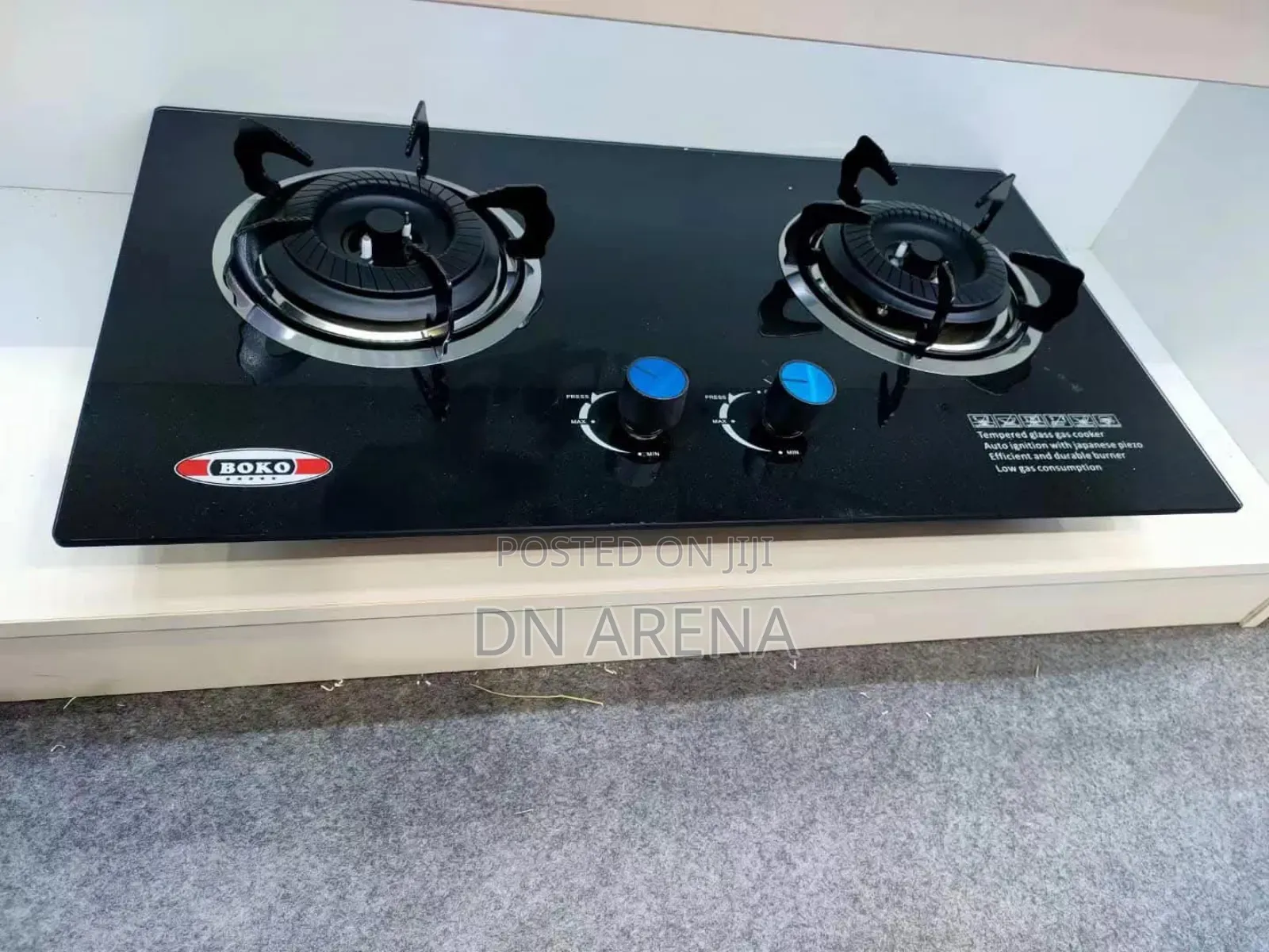 Boko Q-002 Built-in Gas Hob, a 2-Burner Household Gas Stove.