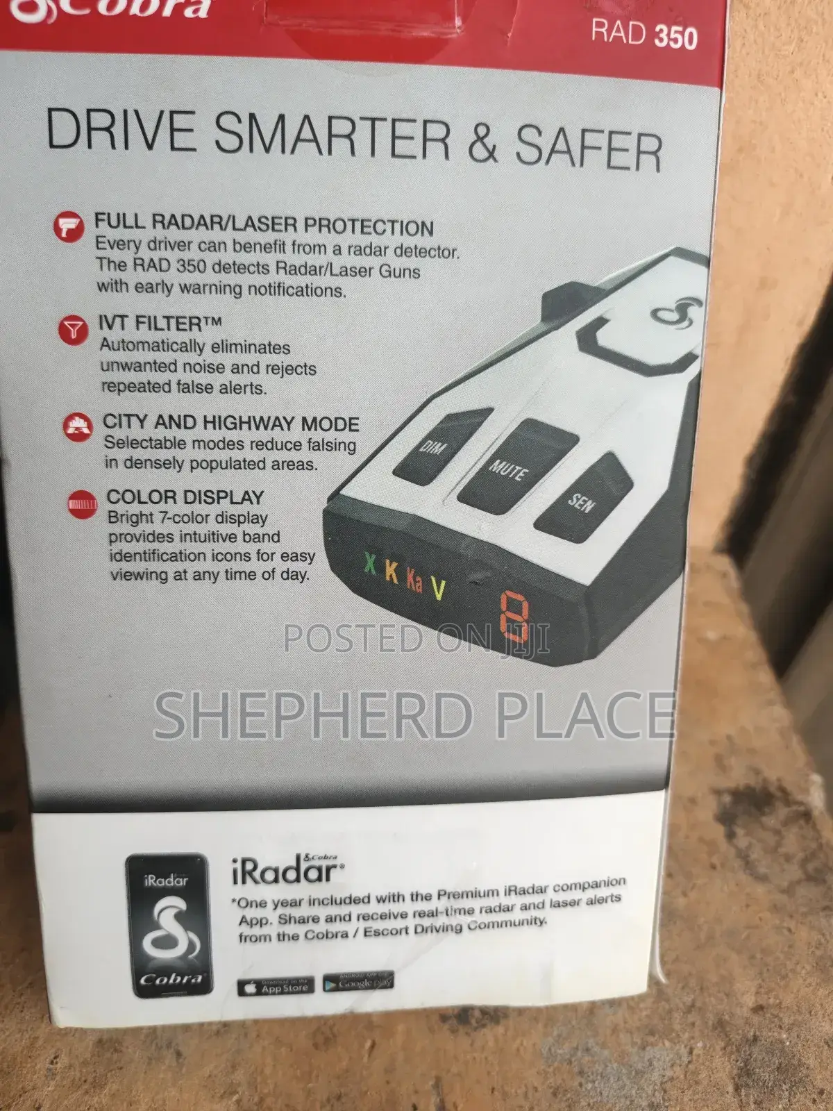Cobra Rad 350 Affordable Radar/Laser Detector.