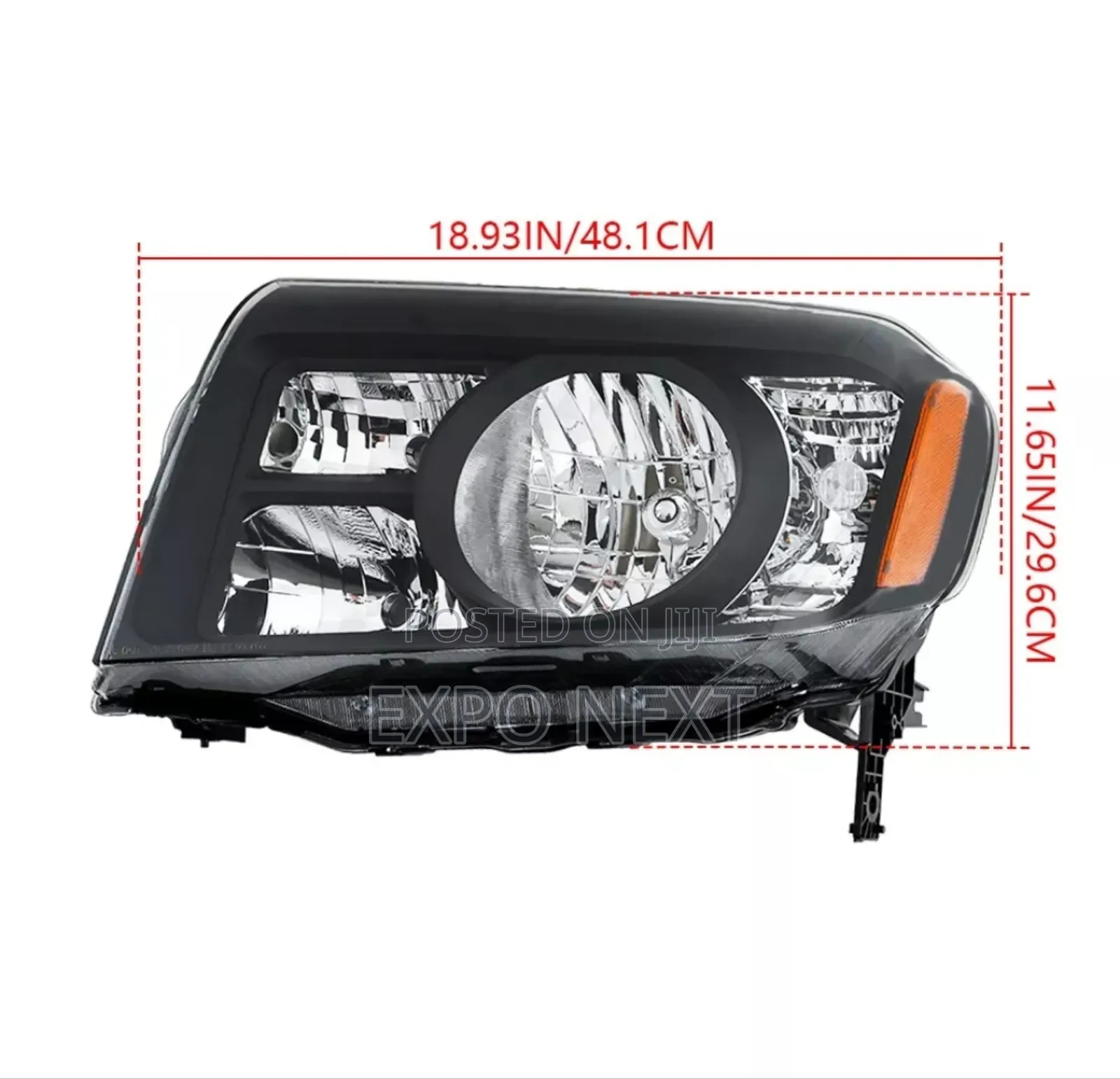 Pair Black Headlights For Honda Pilot 2009-2011 Pair
