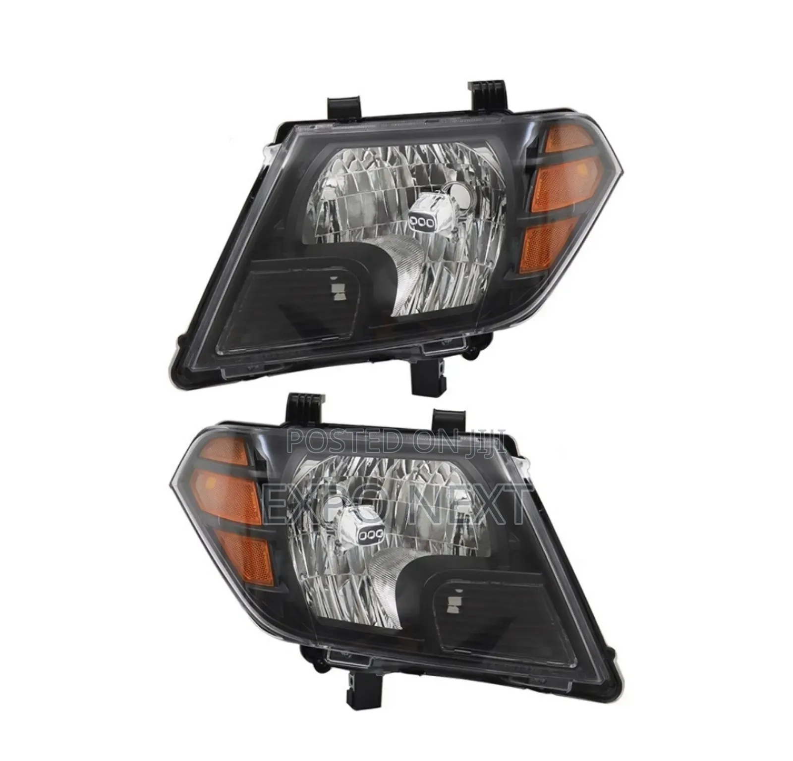 Headlights For Nissan Frontier Truck  2009-2020 Black Pair