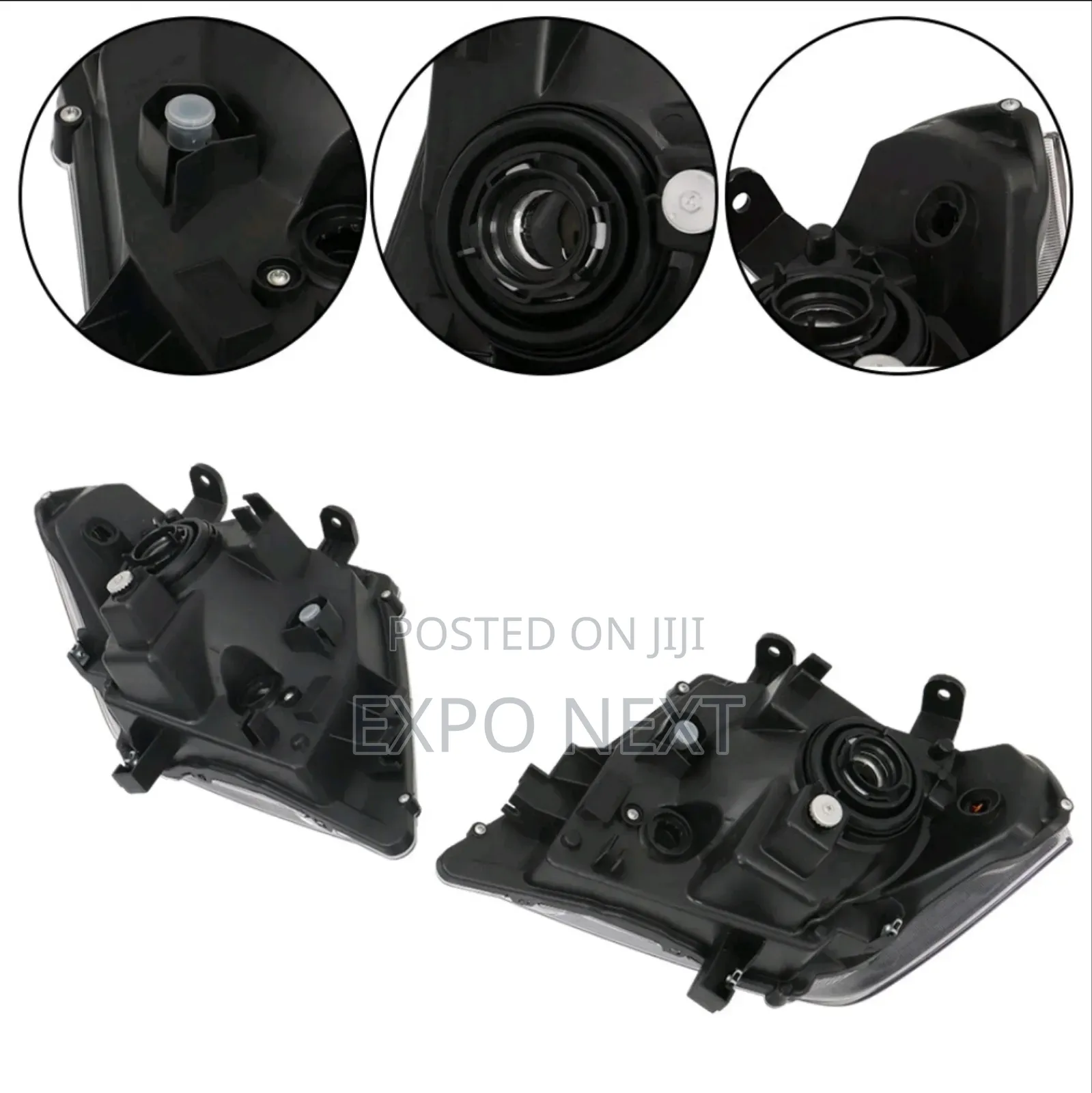 Headlights For Nissan Frontier Truck  2009-2020 Black Pair