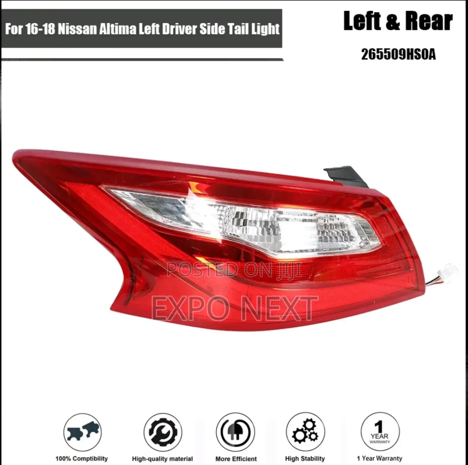 2016- 2018 Nissan Altima Outer Side Tail Light