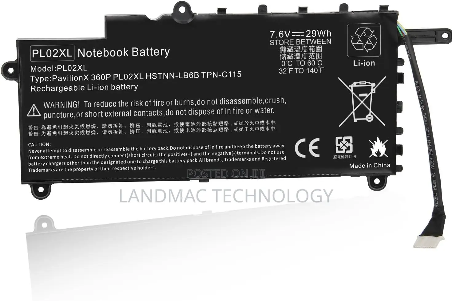 Pl02xl Laptop Battery for Hp Pavilion 11 X360 Series