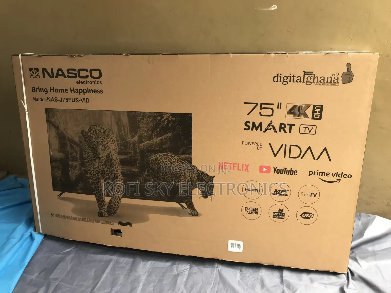 Nasco Nas-J75fus-Vid 75inch Smart Uhd Tv