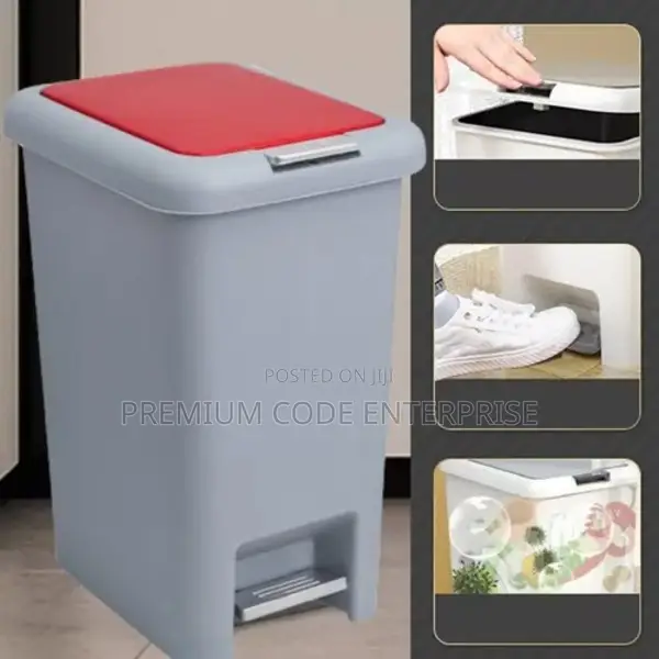 10 Liter Plastic Step-on Dustbin With Double Cover