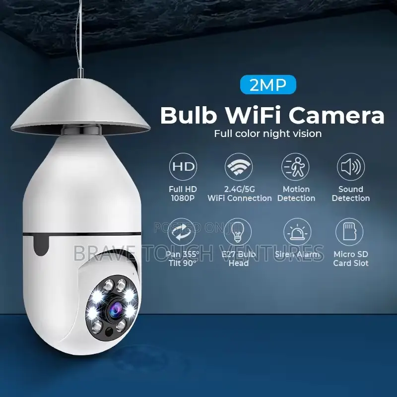 Wireless Night Vision 360 Degree Panoramic Security Bulb Camera