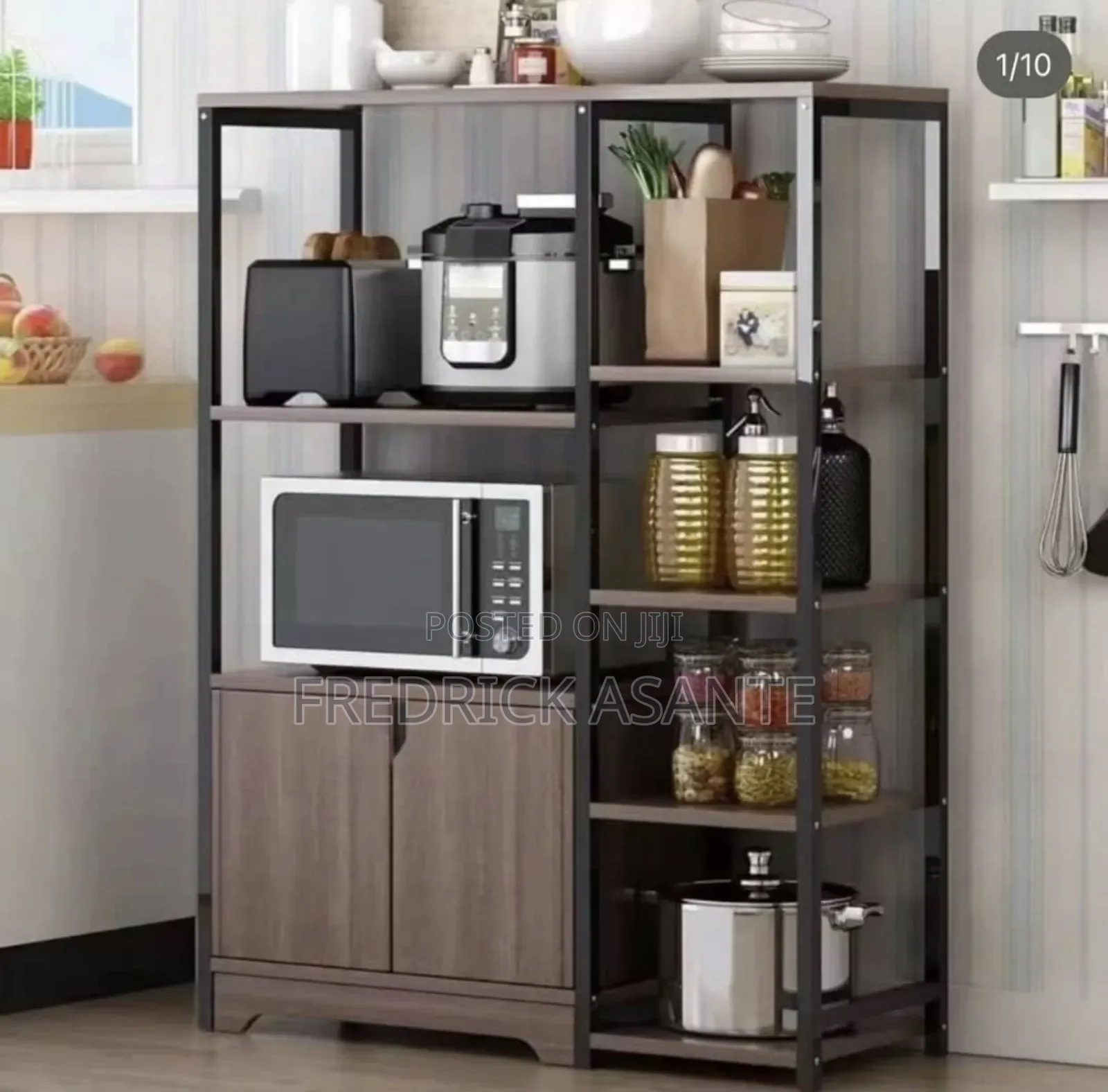 Microwave Oven Stand With Storage Cabinet