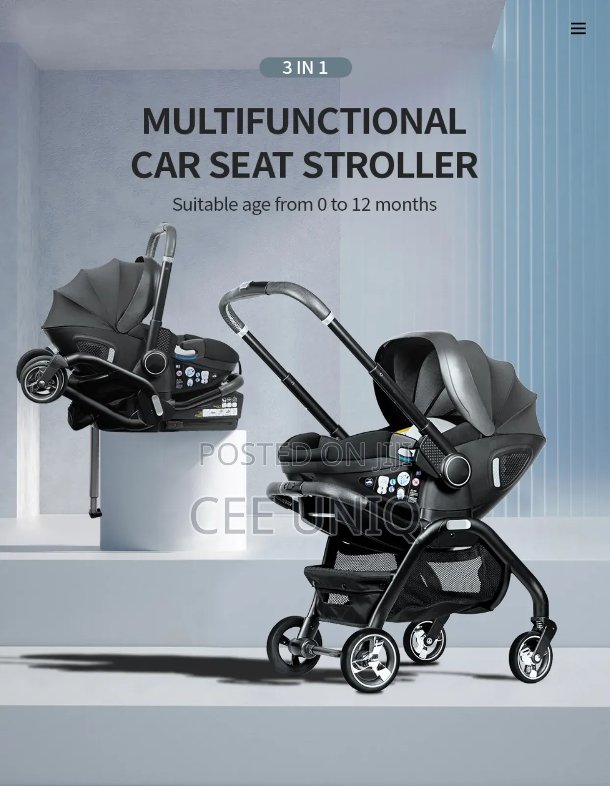 Kidilo 3 in 1 Car Seat Stroller
