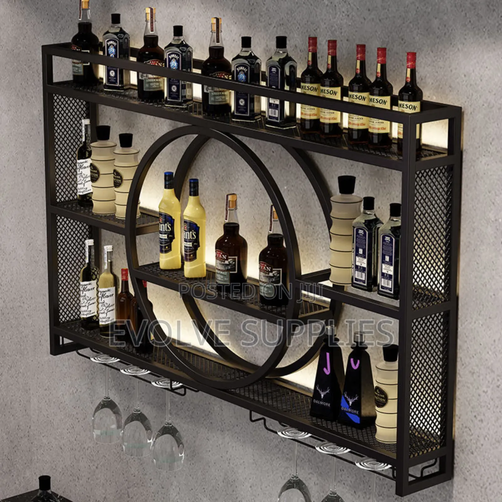 Mounted Wine Bottle Cabinet or Rack