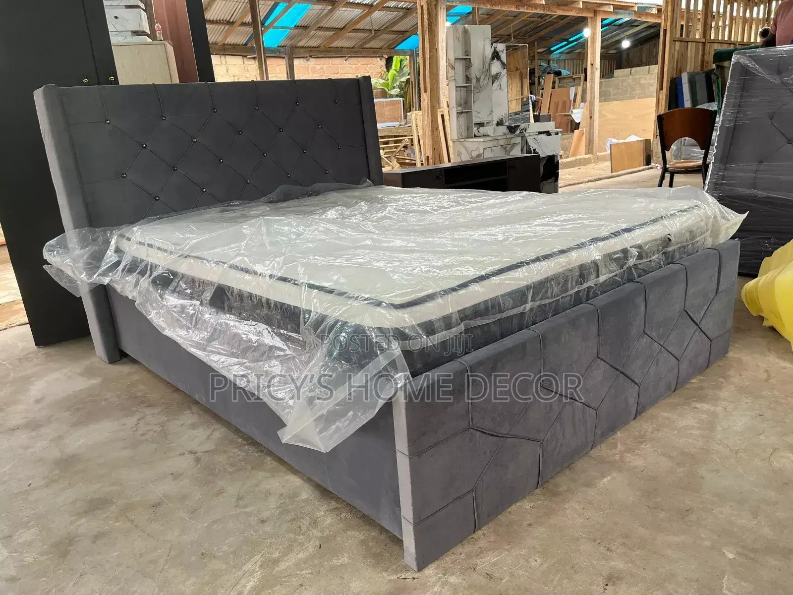 Elegante Double Bedframe With Mattress Available in Colors