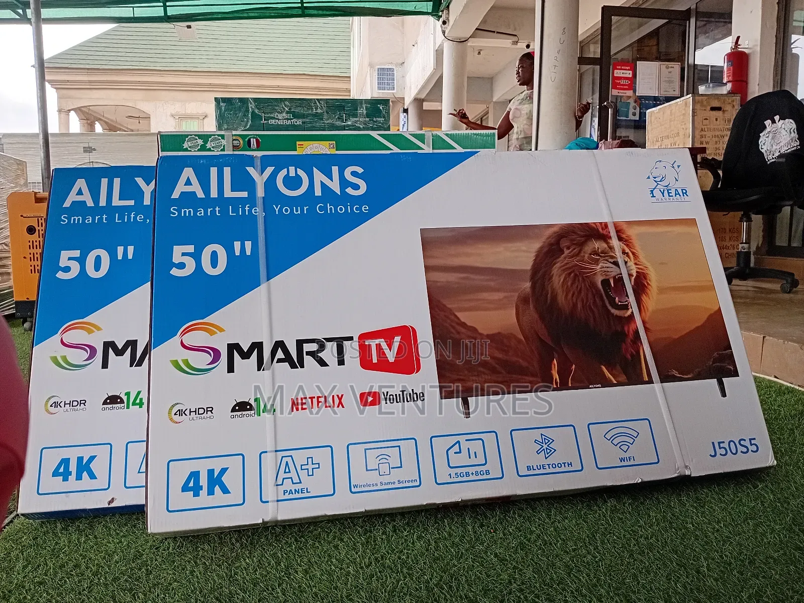 Glossy Display Ailyons Digital Satellite Smart Android 14 Version