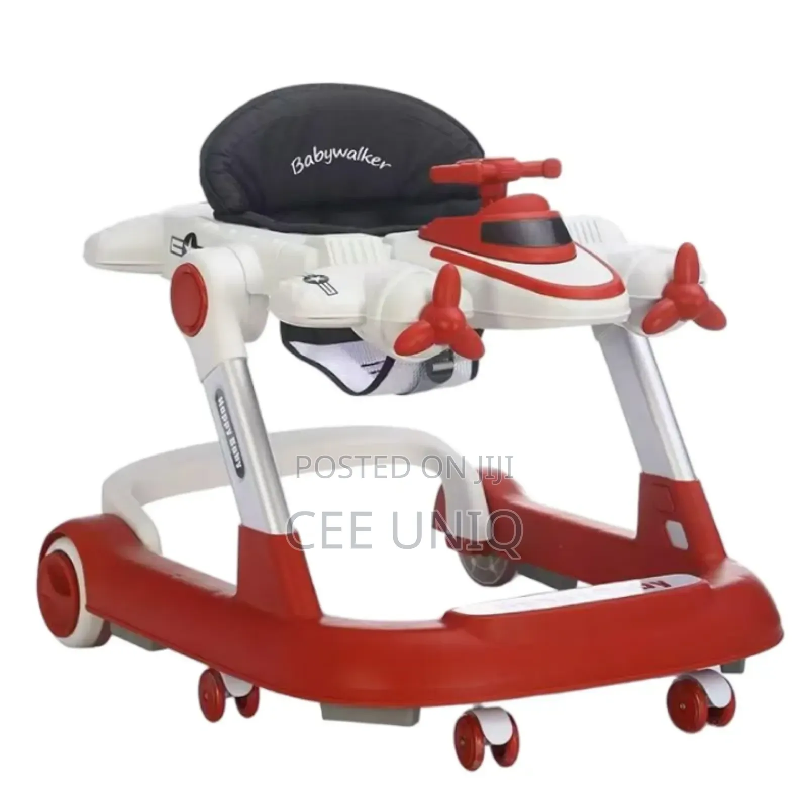 Adjustable Height Walker With Push Bar and Canopy,