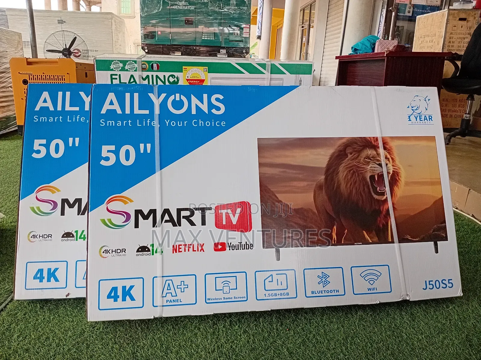 Smart Life 50 Inches Ailyons Smart Uhd Frameless Wifi Android Tv
