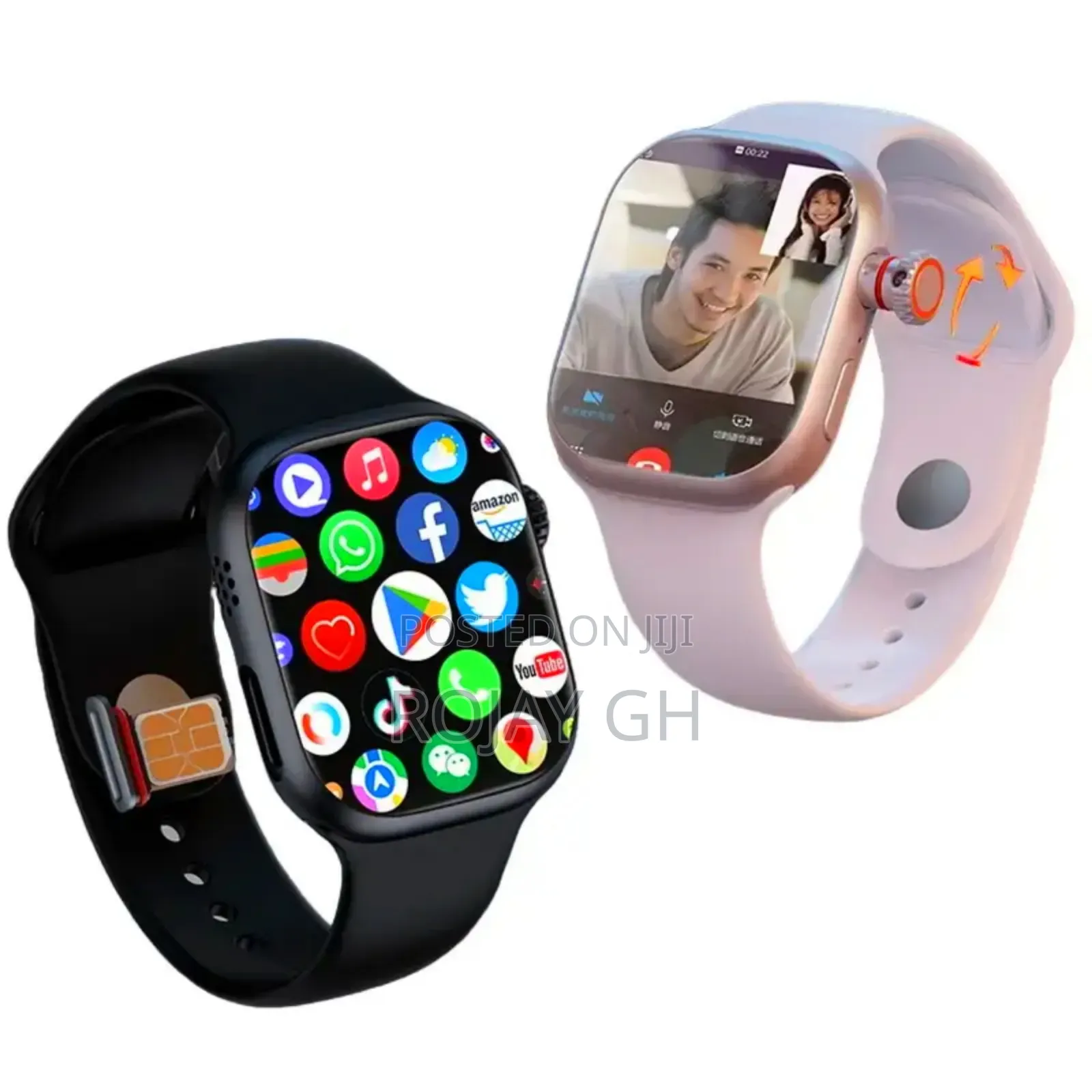 C95 Ultra Android 4g Sim Rotating Camera Smart Watch 4gb/64gb Memory