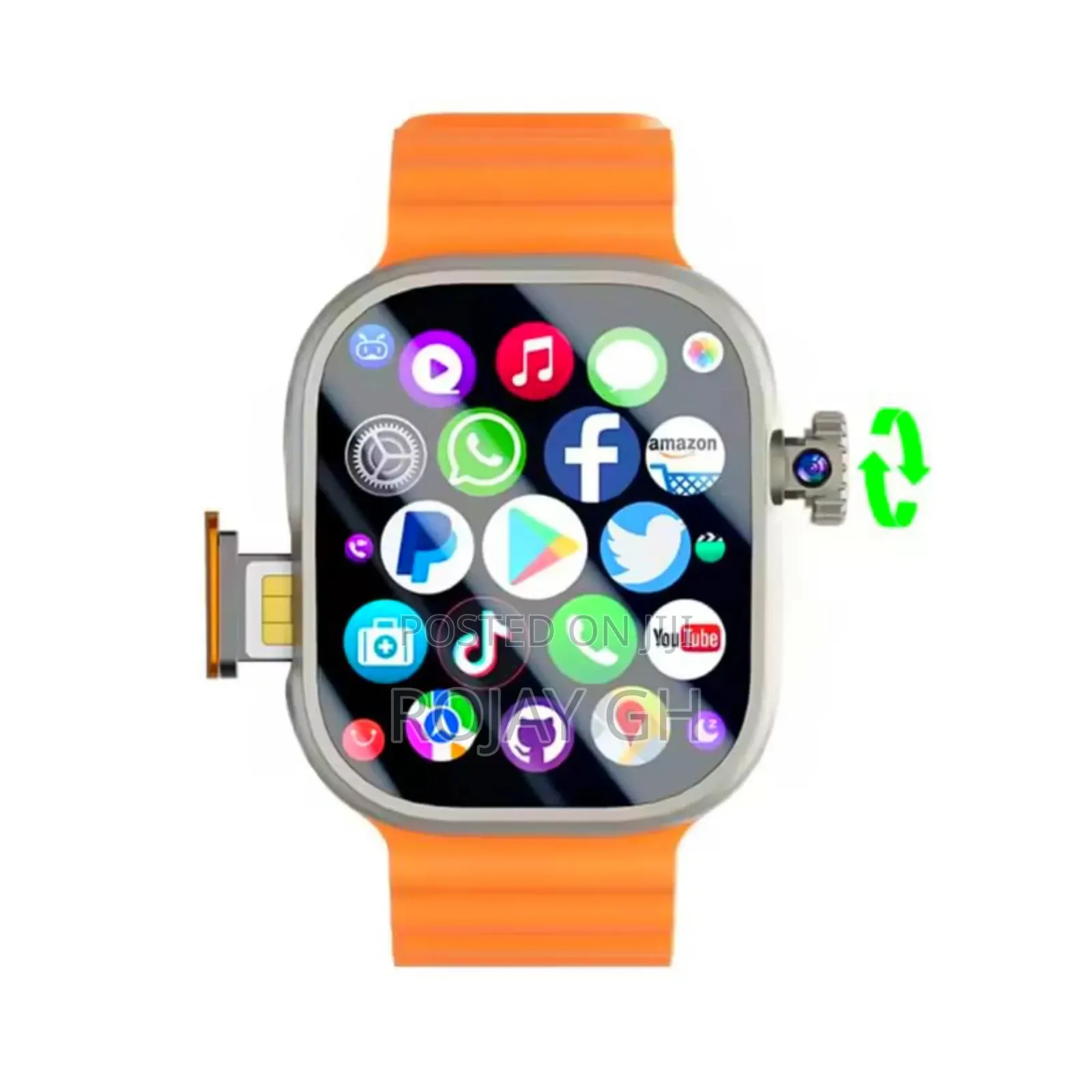 C95 Ultra Android 4g Sim Rotating Camera Smart Watch 4gb/64gb Memory