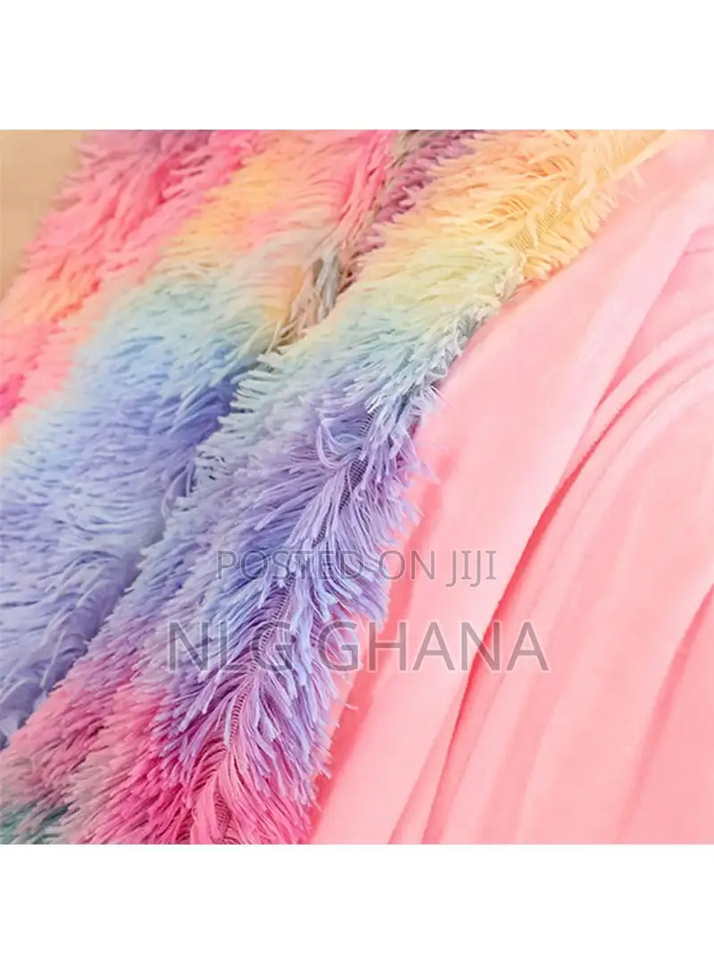 Super Soft Comfortable Cozy Rainbow Throw Blanket Fuzzy Warm. Tvx9301