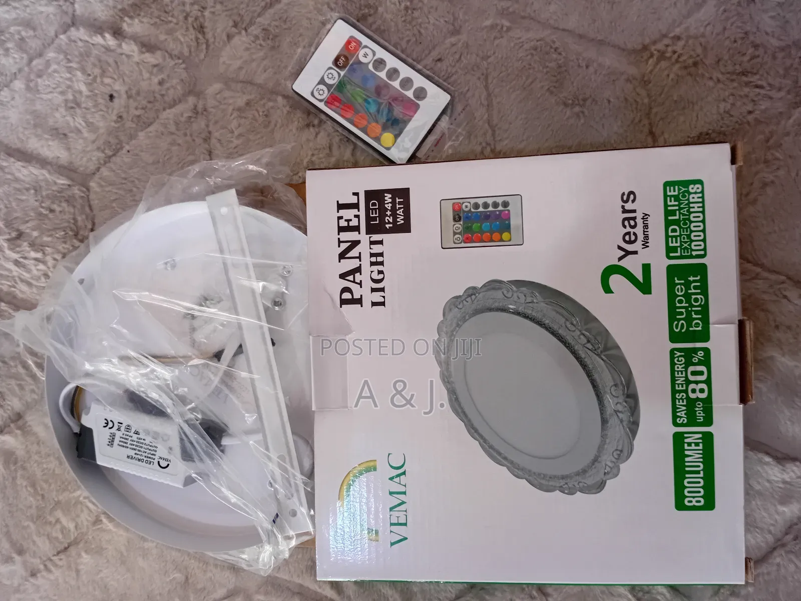 12+4w Remote Panel Ceiling Light