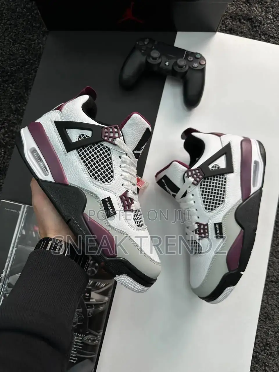 Air Jordan R4 Paris White Violet N Black