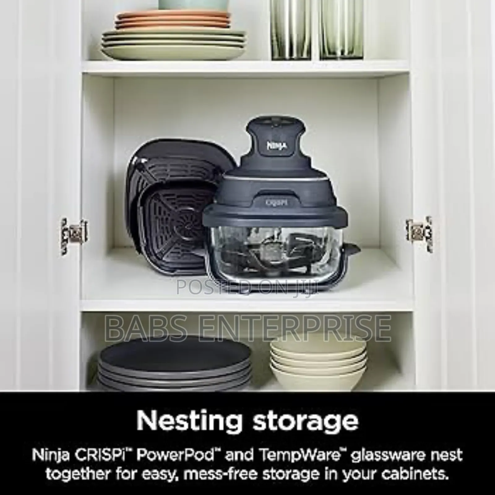 Ninja Crispi 4 in 1 Portable Glass Air Fryer - Cyber Space Fn101ukgy
