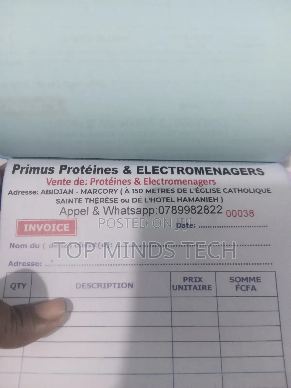 Invoice/Receipt(Contains Both Original and Duplicate)Printing