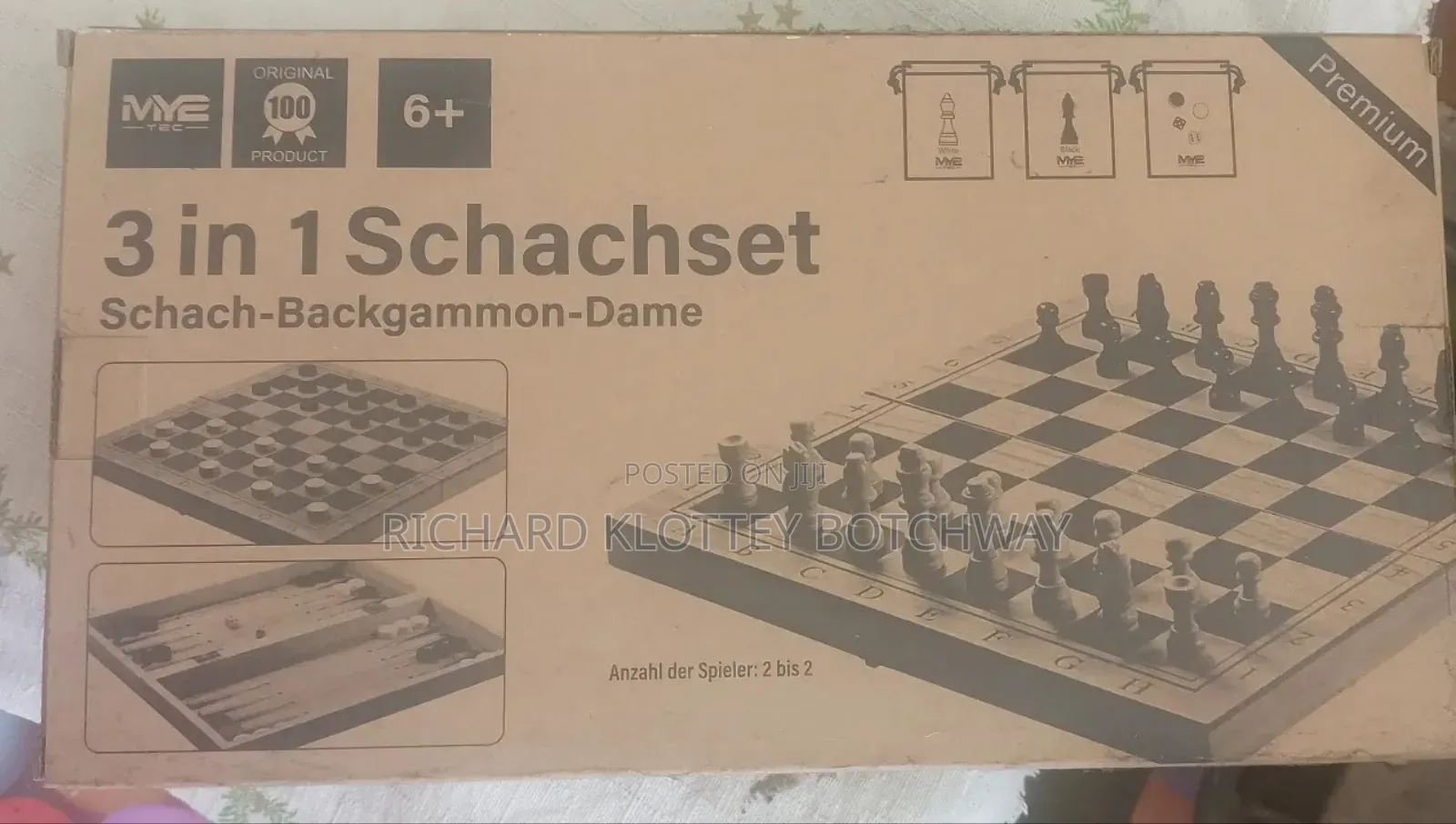 Schachest 3 in 1 Board Game