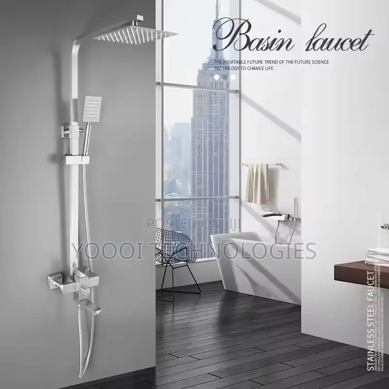 Hot/Cold Chrome Multifunctional Stainless Steel Shower Mixer