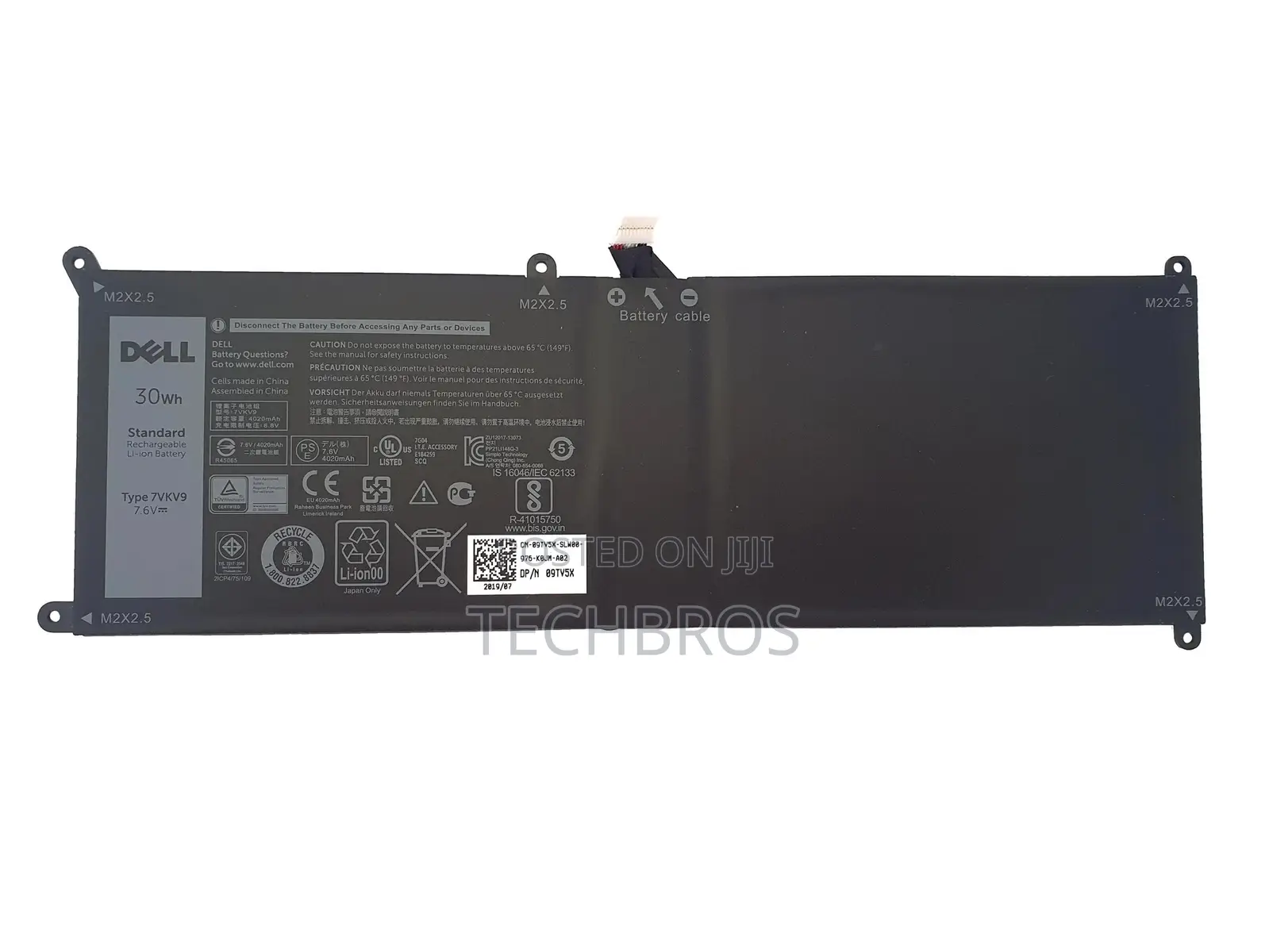 Original Dell Laptop Battery 7vkv9  For Dell Xps 12 9250 12-9250