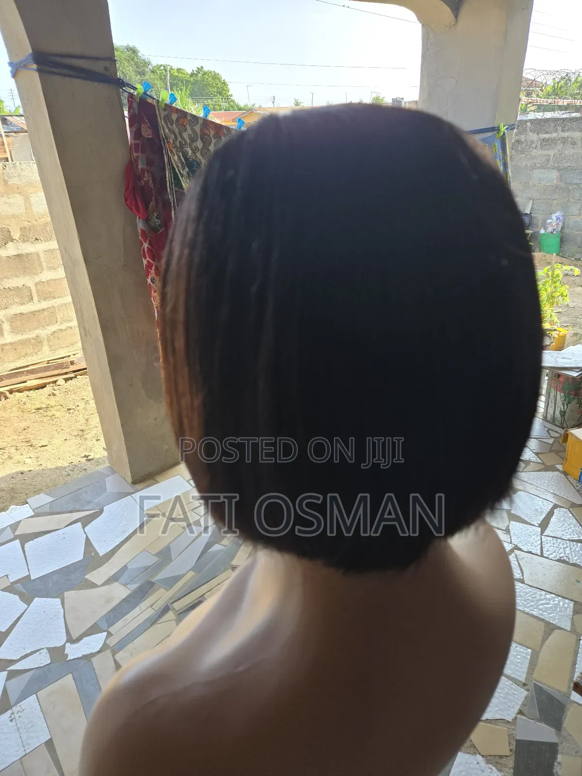 8" Human Hair Bob Wig