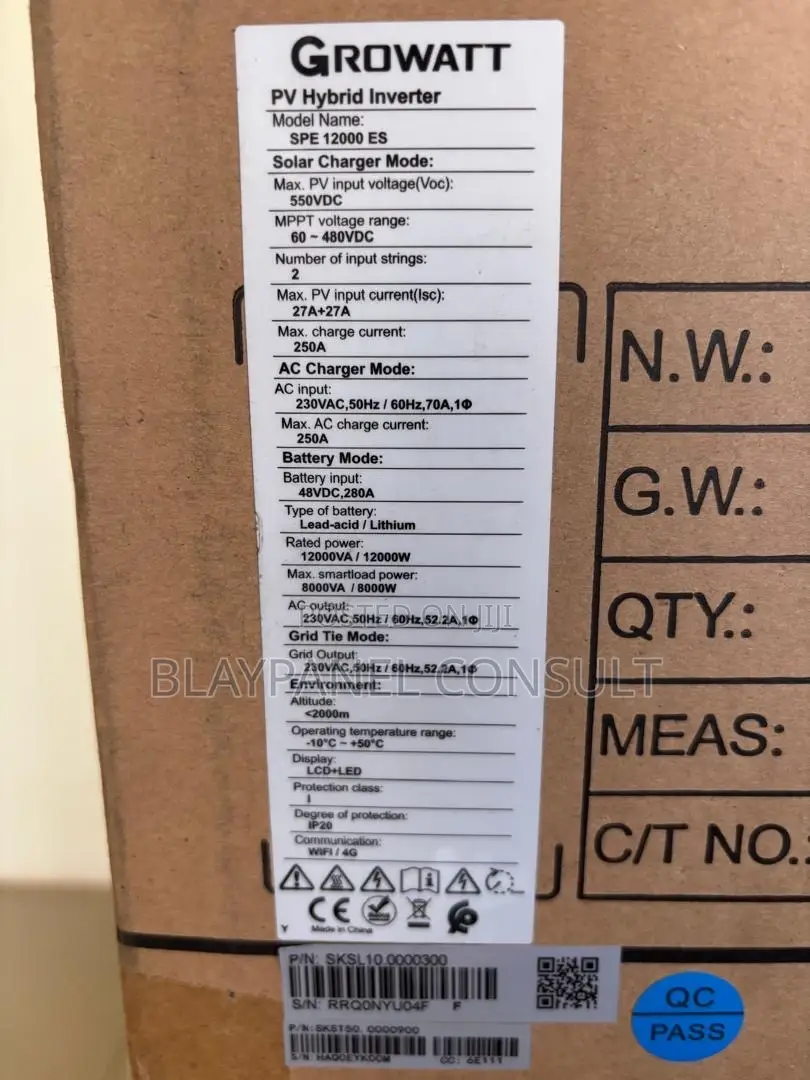 12kw Growatt Hybrid Inverter