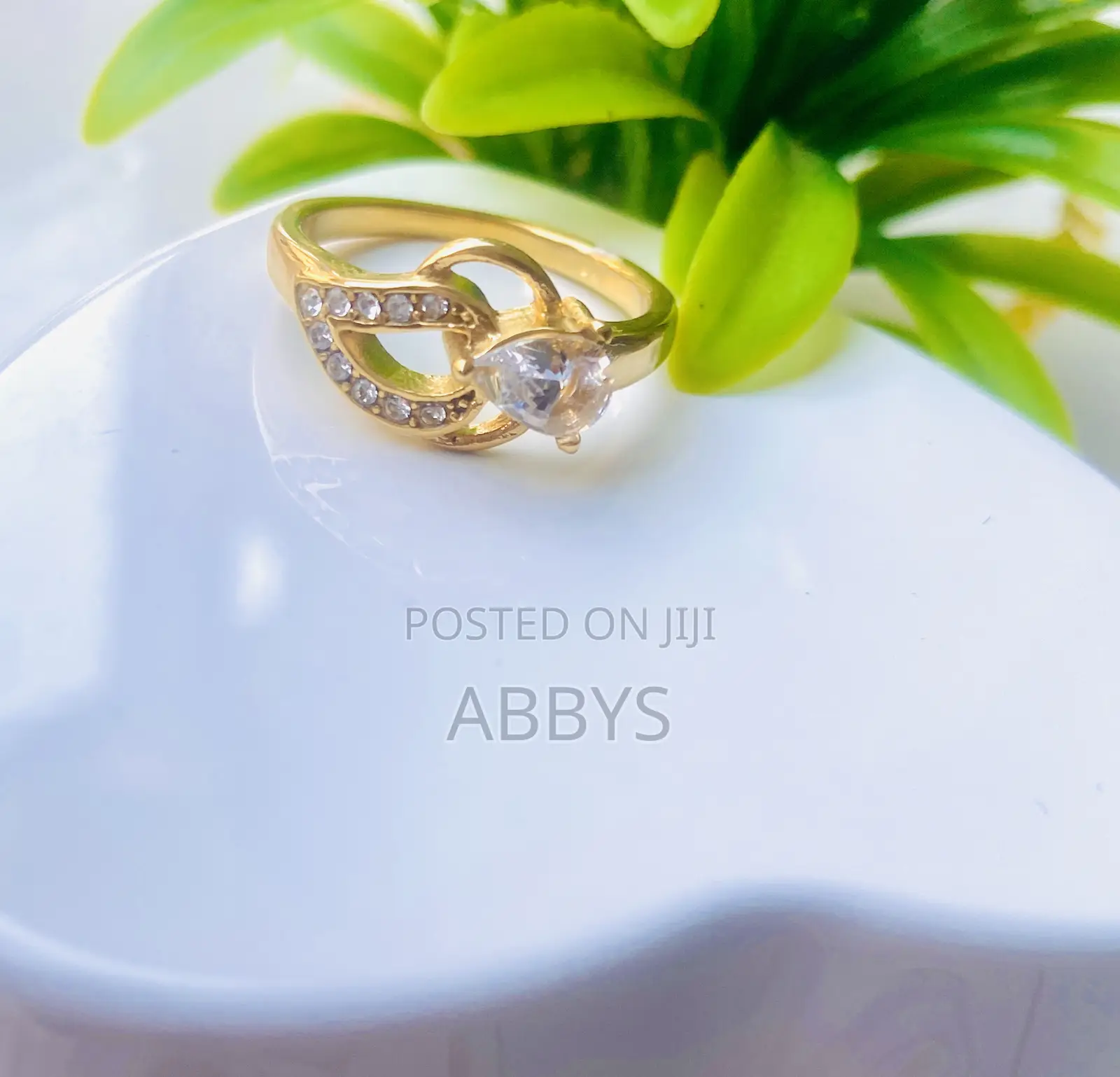 Zirconia Spiral Engagement/Promise Ring