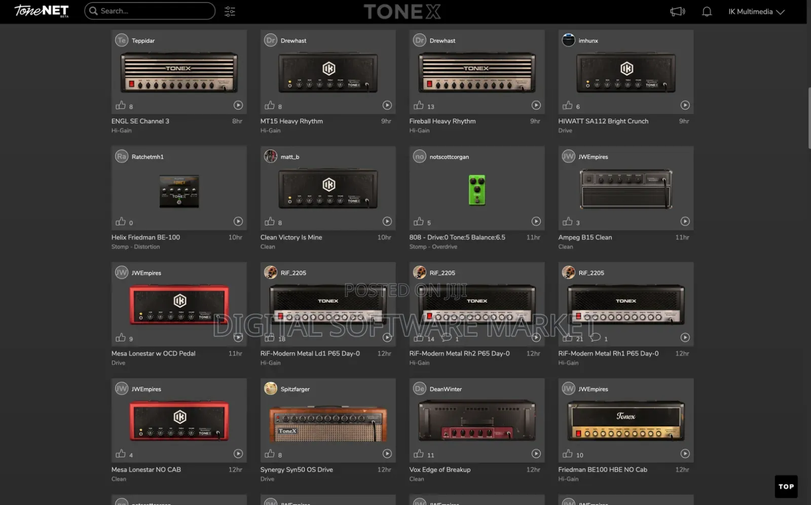 Tonex Max Ik Multimedia Complete for Mac or Windows