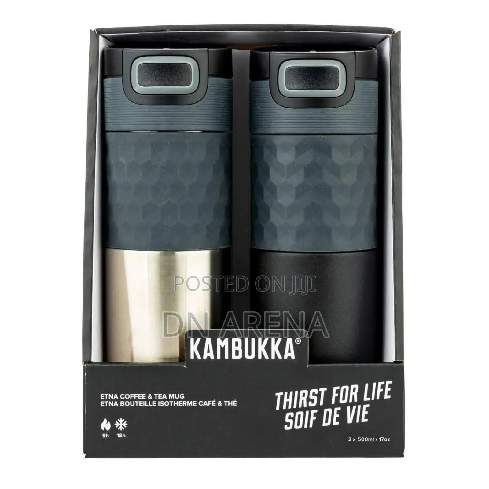 Kambukka Etna 2 Pack Coffee Tea Mugs | 500ml / 17oz