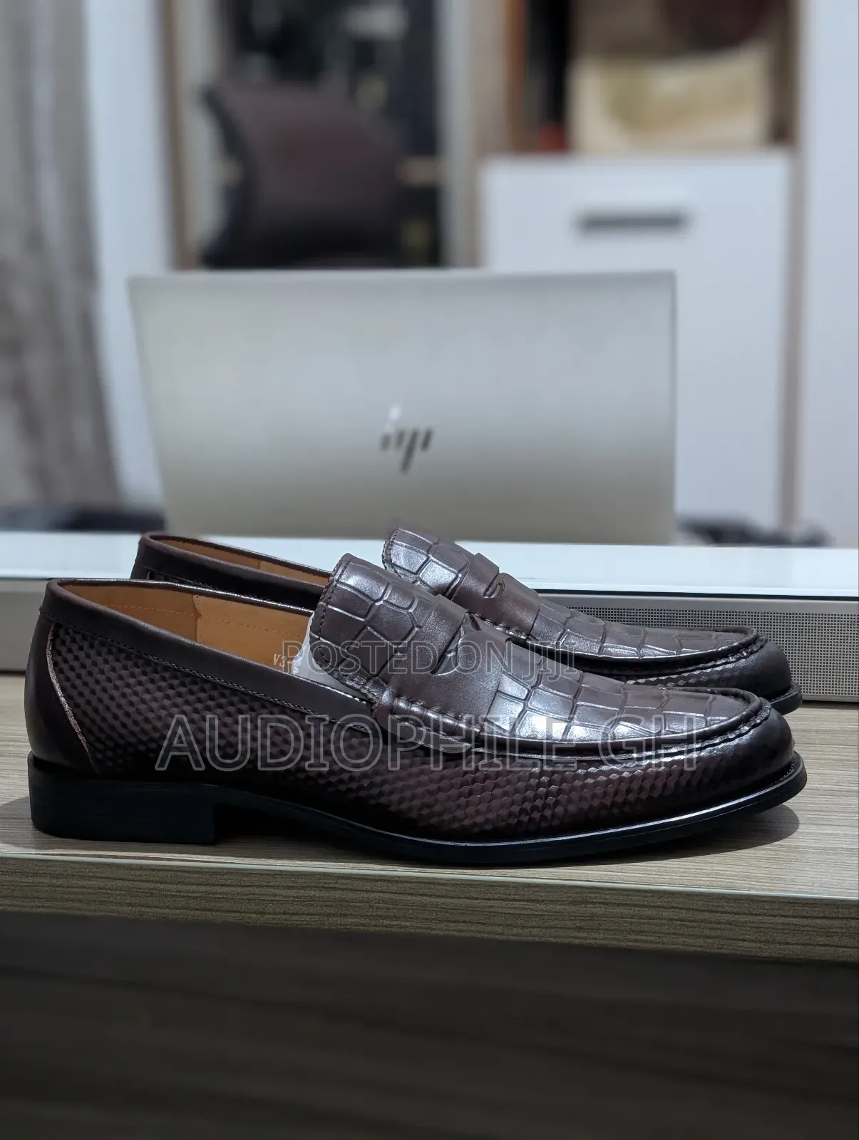Berluti Men's Leather Shoes Coffee Brown