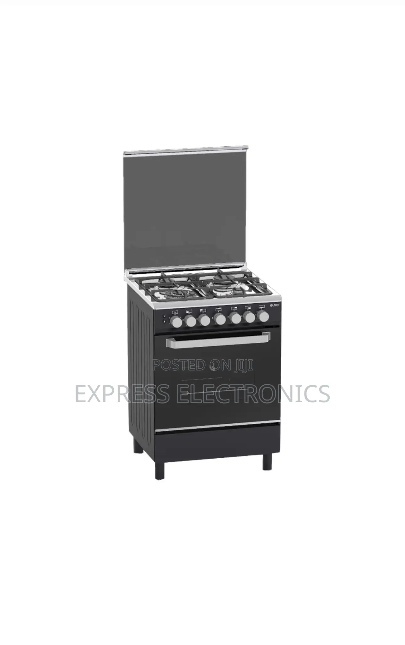 Eldo-Gc6060bfu-Black Eldo Gas Cooker 4 Burrner 60x60 Cm Black Oven