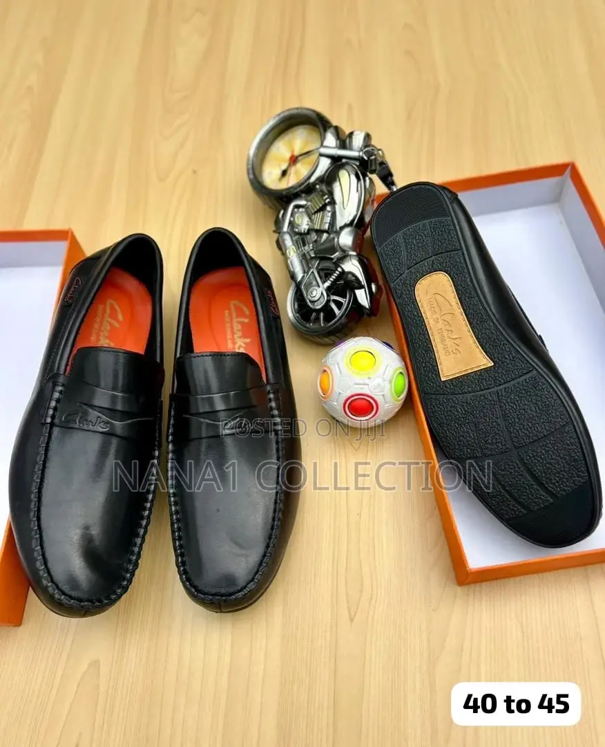 Men’S Clarks Leather Loafers Shoes