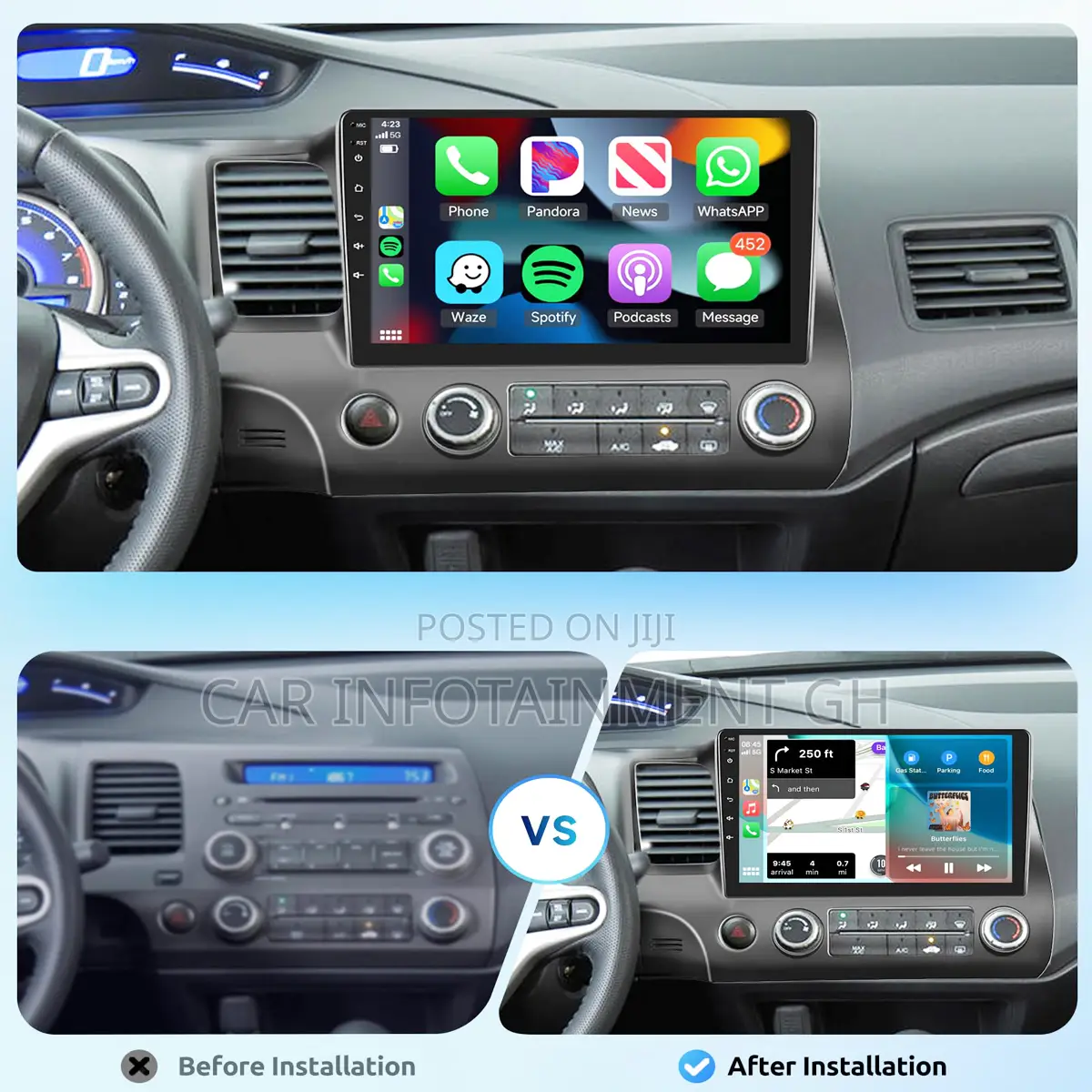 Brand New Android Car Tape For Honda Civic 2006-2011