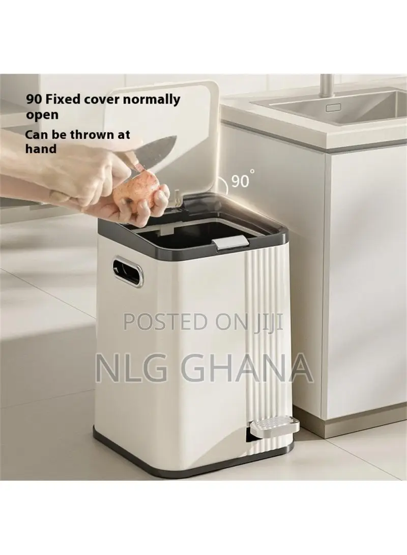 Dual Opening Trash Can Hand Press / Foot Pedal Abs+Pp. Tvx28804