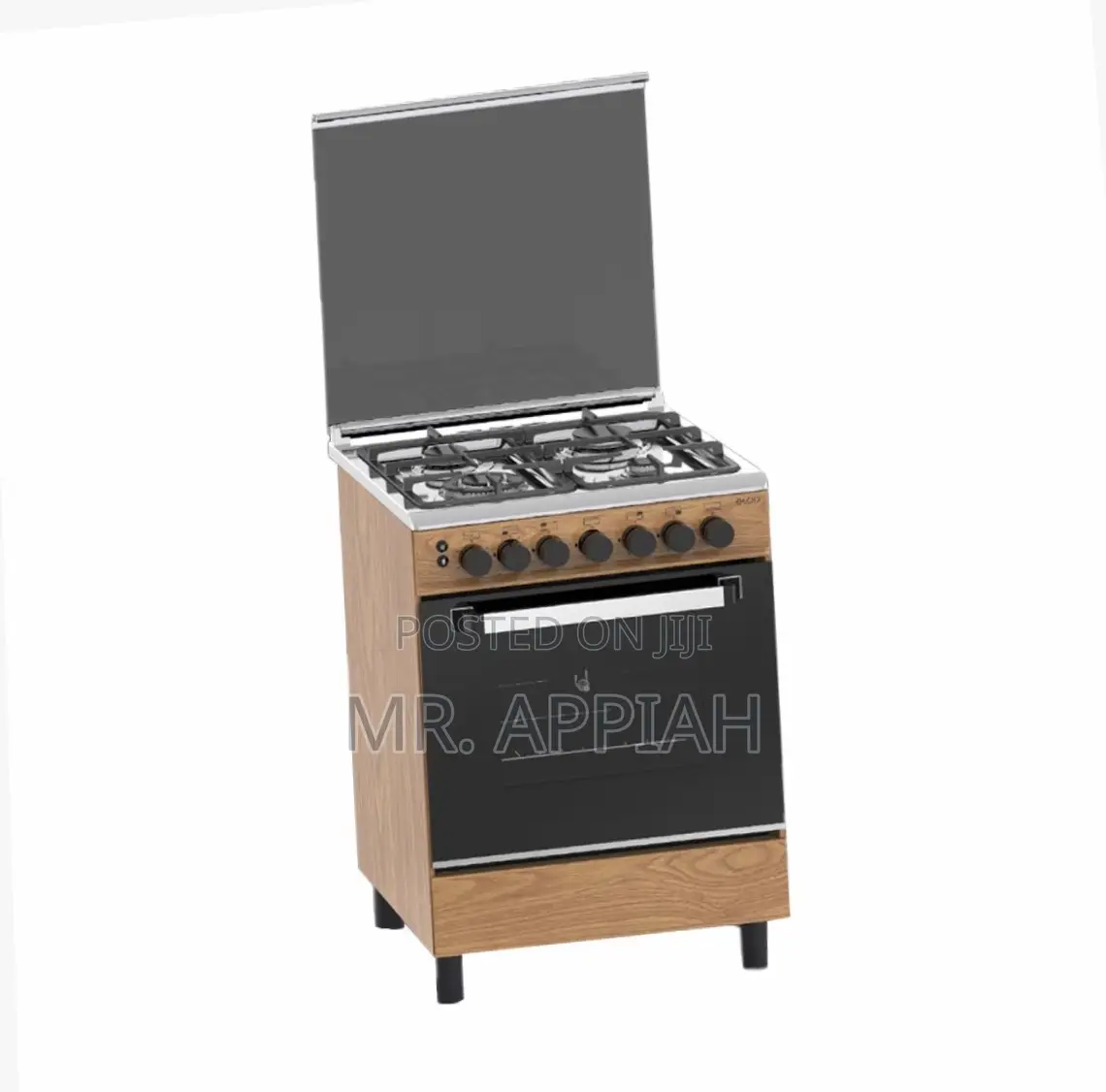 Eldo-Gc6060wdfu-Woden Eldo Gas Cooker 4 Burner 60x60 Cm Wooden 