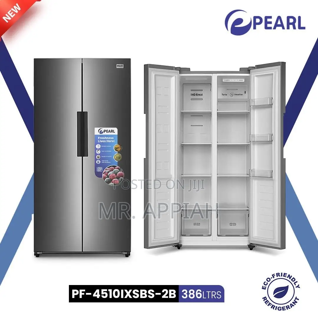 Affordable Pearl Pf-4510ixsbs-2b 386ltrs Side by Side Electric Fridge.