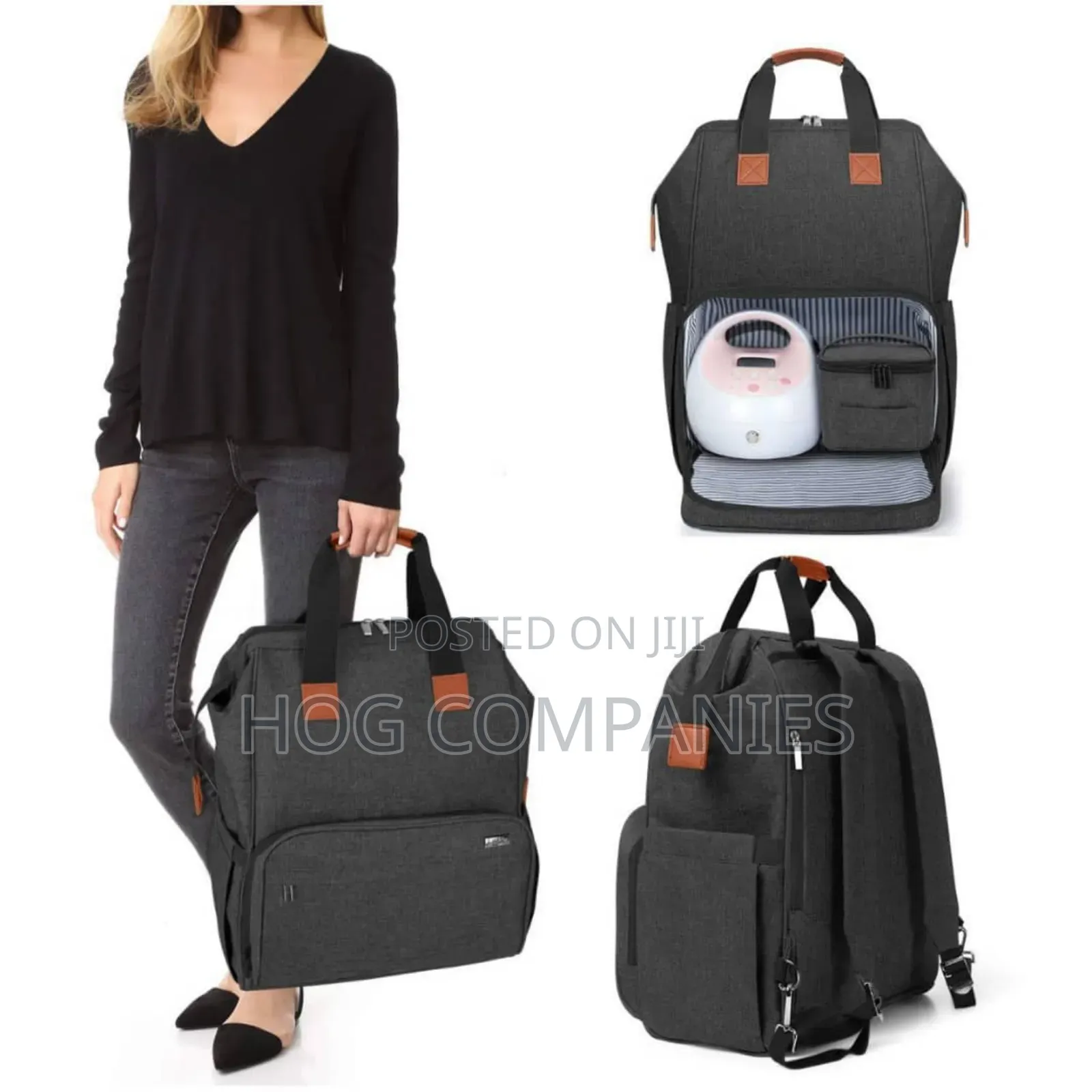 Breast Pump Bag With Compartments for Cooler Bag and Laptop
