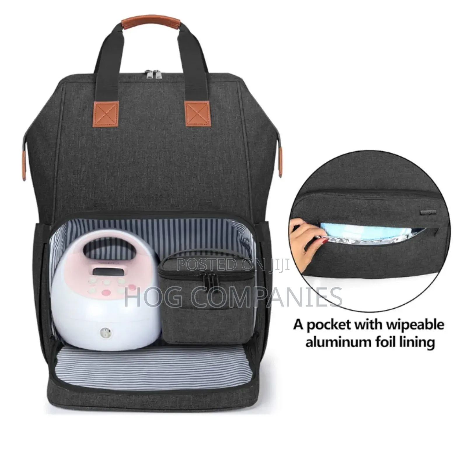 Breast Pump Bag With Compartments for Cooler Bag and Laptop