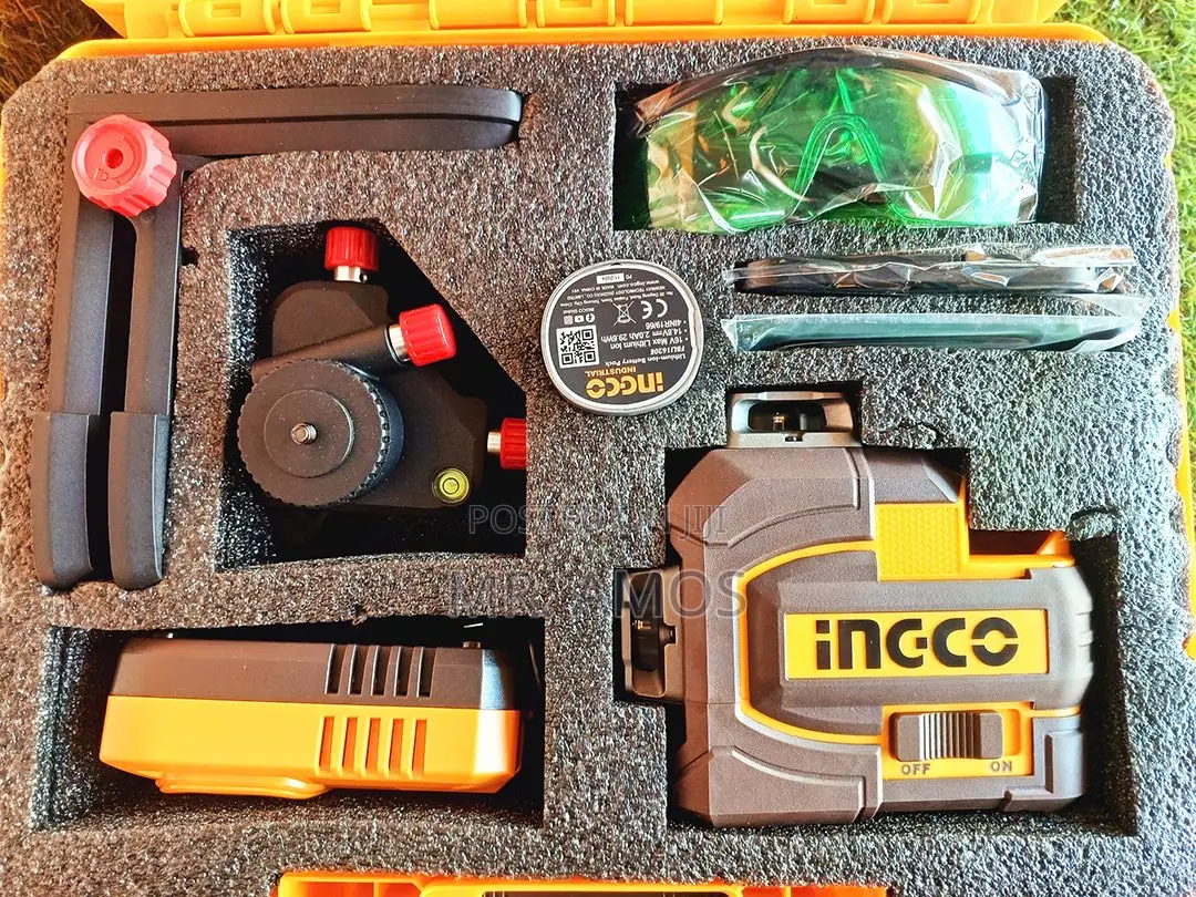 0-35m Cordless 3d Laser Level With 12 Green Lines - Hll301201