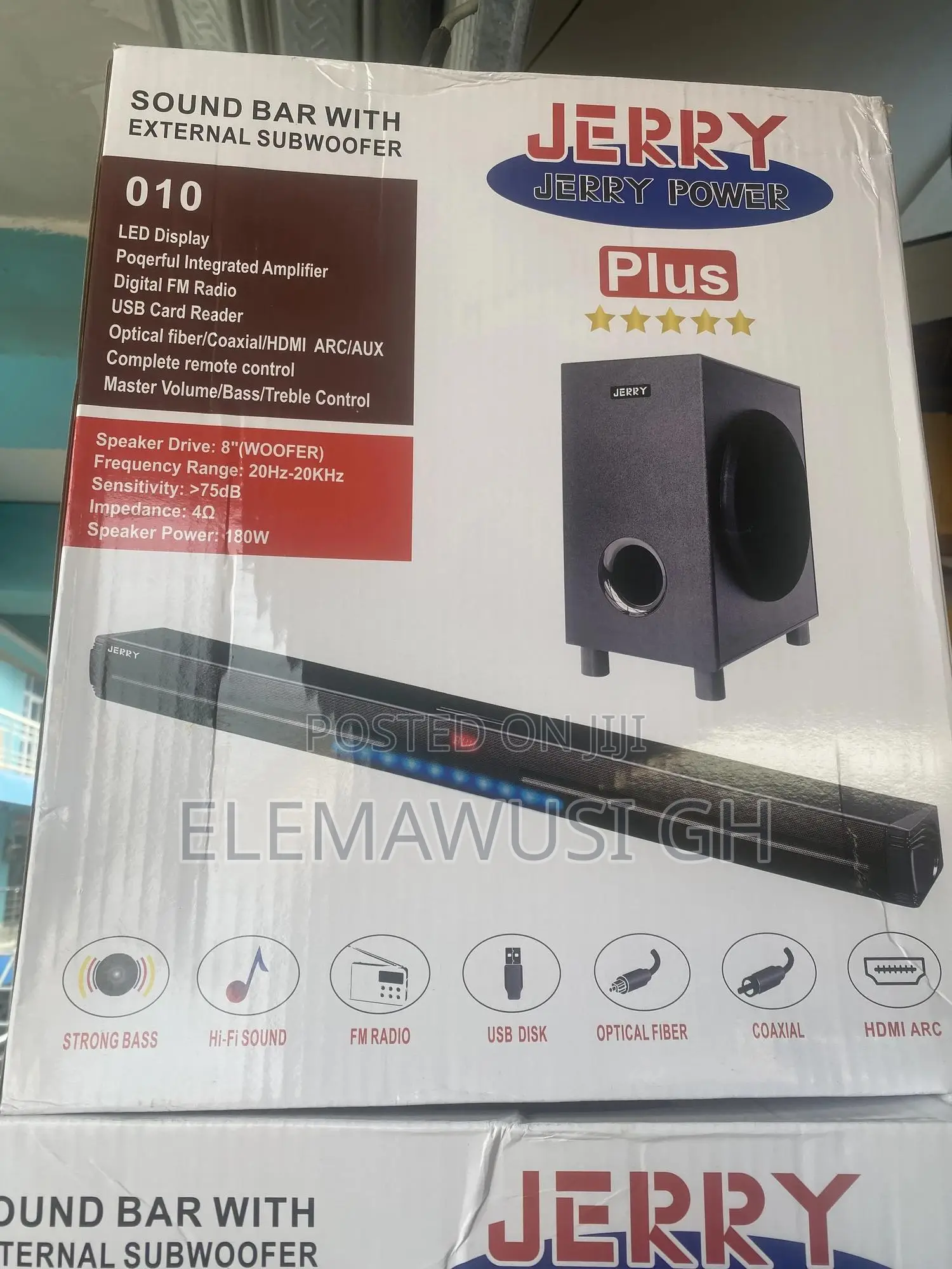 Jerry Sound Bar With External Sound Woofer