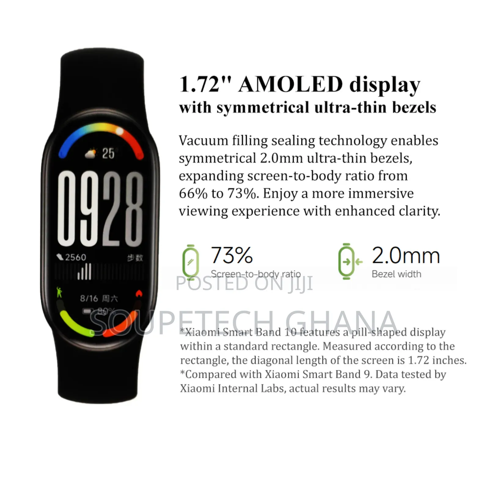 Xiaomi Smart Band 10 – 1.72′′ Amoled • 21-Day Battery • 150+ Modes